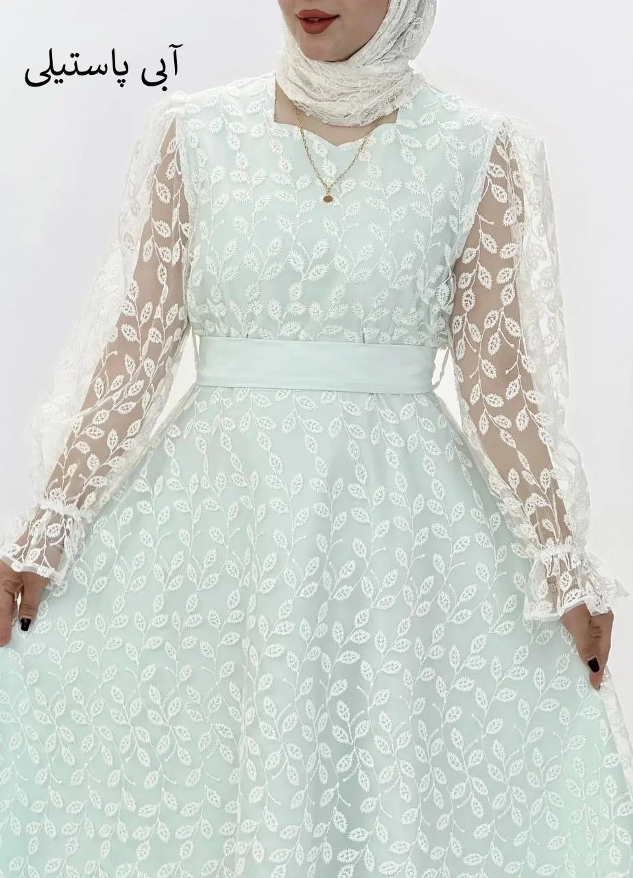 3527- پیراهن مزونی نیلی